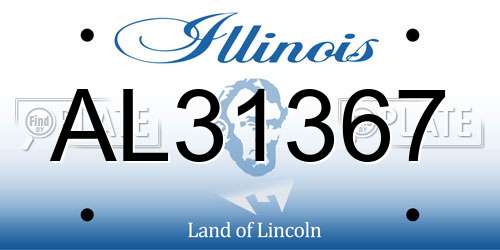 AL31367 Illinois License Plate