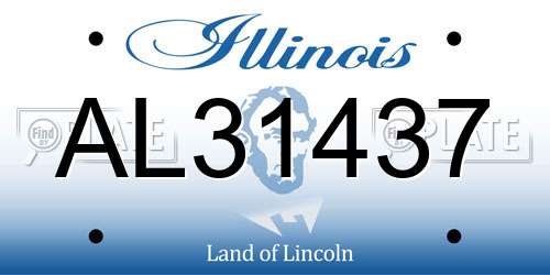 AL31437 Illinois License Plate