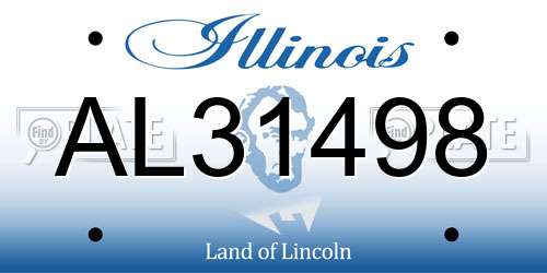 AL31498 Illinois License Plate