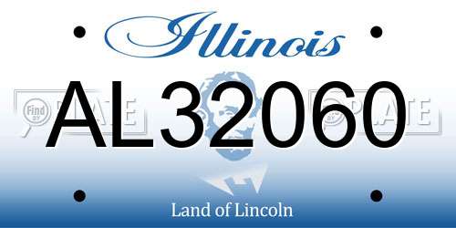 AL32060 Illinois License Plate