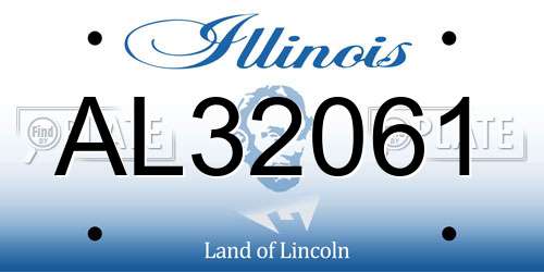 AL32061 Illinois License Plate