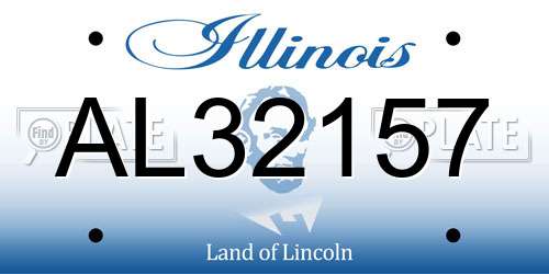 AL32157 Illinois License Plate