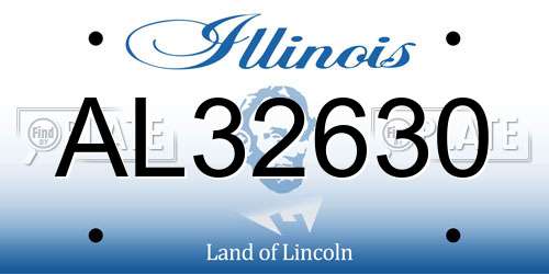 AL32630 Illinois License Plate