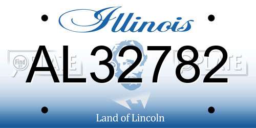 AL32782 Illinois License Plate