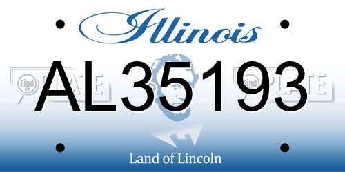 AL35193 Illinois License Plate