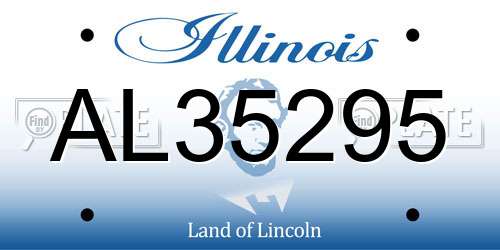 AL35295 Illinois License Plate