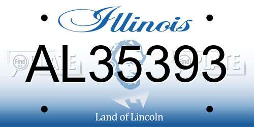 AL35393 Illinois License Plate