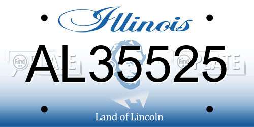 AL35525 Illinois License Plate