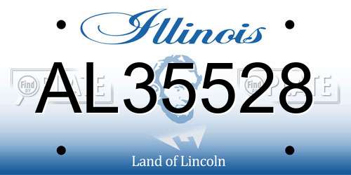 AL35528 Illinois License Plate