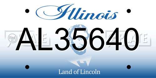 AL35640 Illinois License Plate