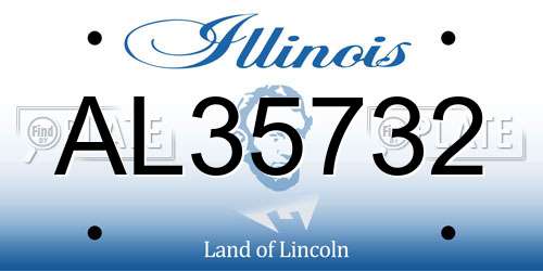 AL35732 Illinois License Plate