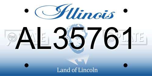 AL35761 Illinois License Plate