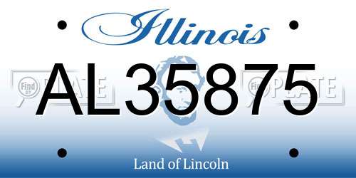 AL35875 Illinois License Plate