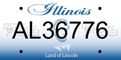 AL36776 Illinois License Plate