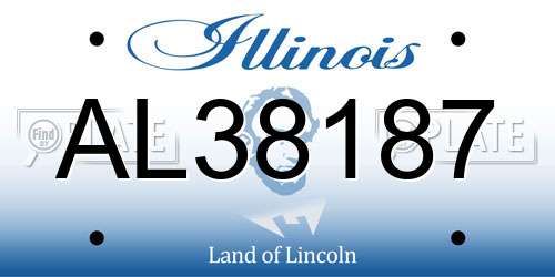 AL38187 Illinois License Plate