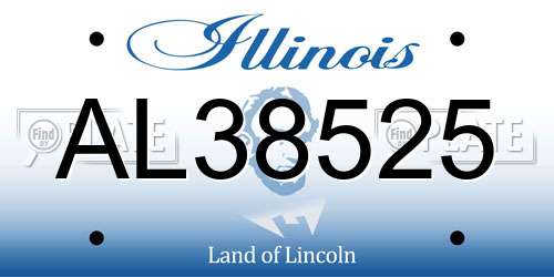 AL38525 Illinois License Plate