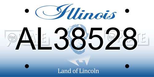AL38528 Illinois License Plate