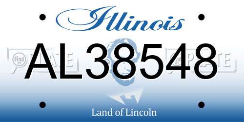 AL38548 Illinois License Plate