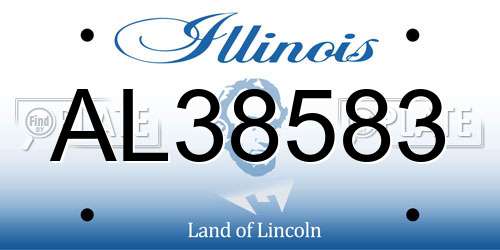 AL38583 Illinois License Plate
