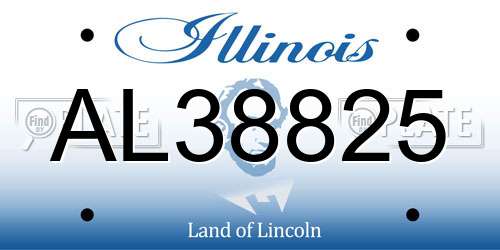 AL38825 Illinois License Plate