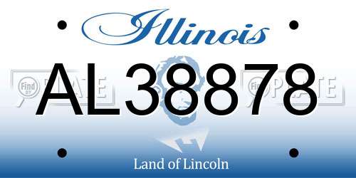 AL38878 Illinois License Plate