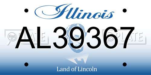 AL39367 Illinois License Plate