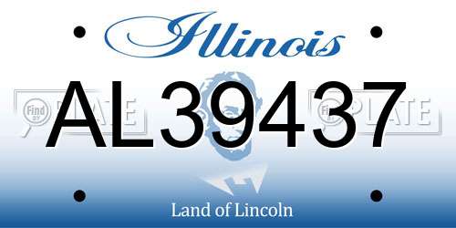 AL39437 Illinois License Plate