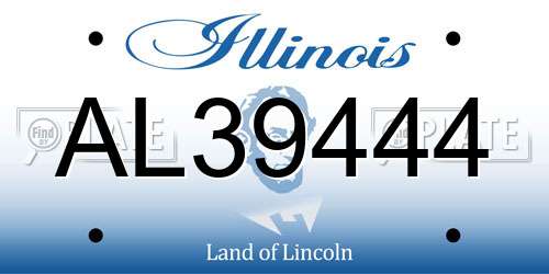 AL39444 Illinois License Plate