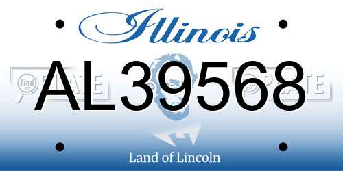 AL39568 Illinois License Plate