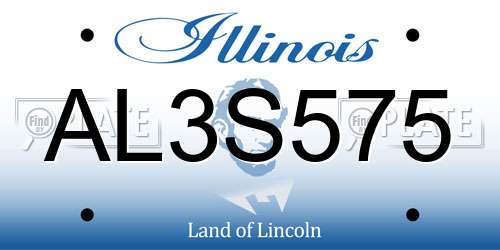 AL3S575 Illinois License Plate