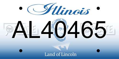 AL40465 Illinois License Plate