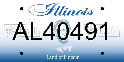 AL40491 Illinois License Plate