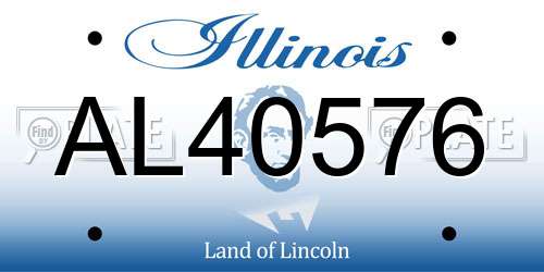 AL40576 Illinois License Plate