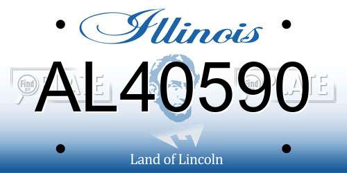 AL40590 Illinois License Plate