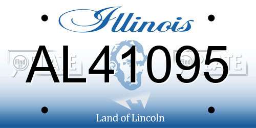 AL41095 Illinois License Plate