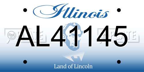 AL41145 Illinois License Plate