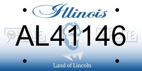 AL41146 Illinois License Plate