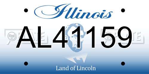 AL41159 Illinois License Plate
