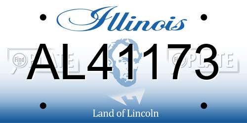 AL41173 Illinois License Plate