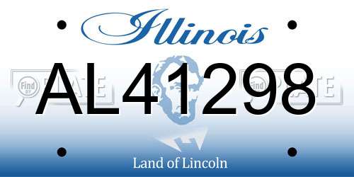 AL41298 Illinois License Plate