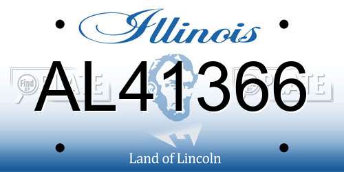 AL41366 Illinois License Plate