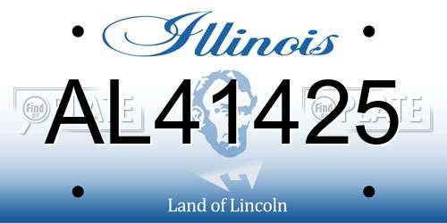 AL41425 Illinois License Plate