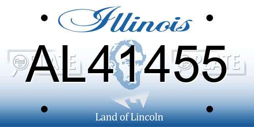 AL41455 Illinois License Plate