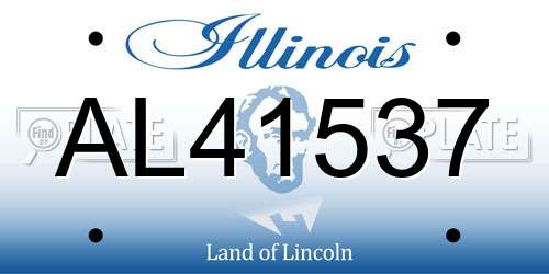 AL41537 Illinois License Plate