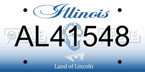 AL41548 Illinois License Plate