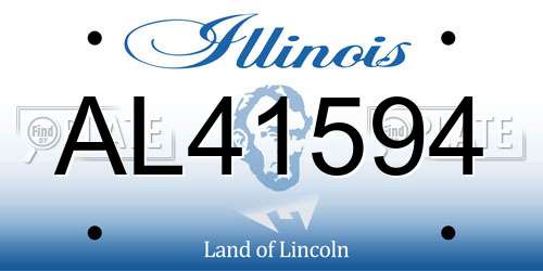 AL41594 Illinois License Plate