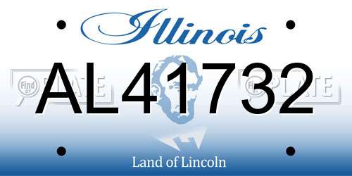 AL41732 Illinois License Plate