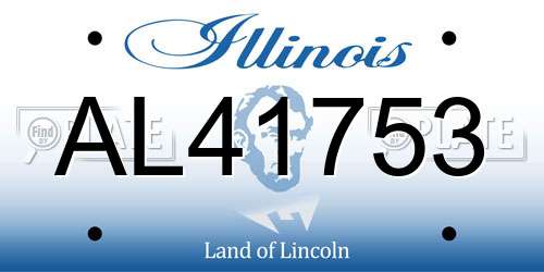 AL41753 Illinois License Plate