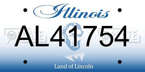 AL41754 Illinois License Plate
