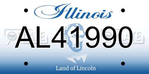 AL41990 Illinois License Plate